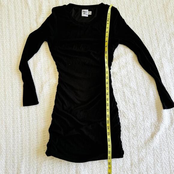 Princess Polly Black Long Sleeve Mini Bodycon Dress Size 2 - Picture 4 of 9